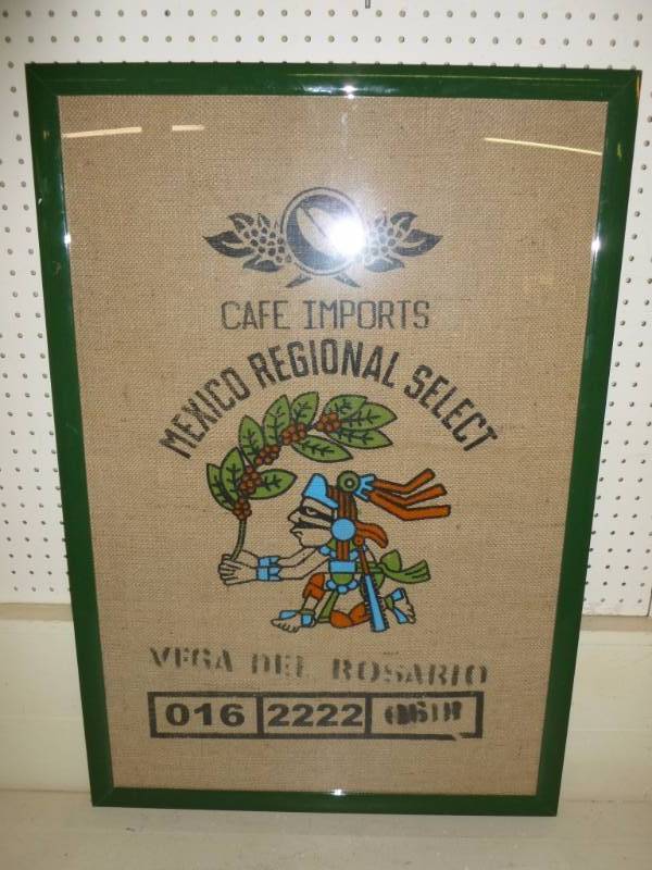 lot 17 image: Framed Coffee Sack