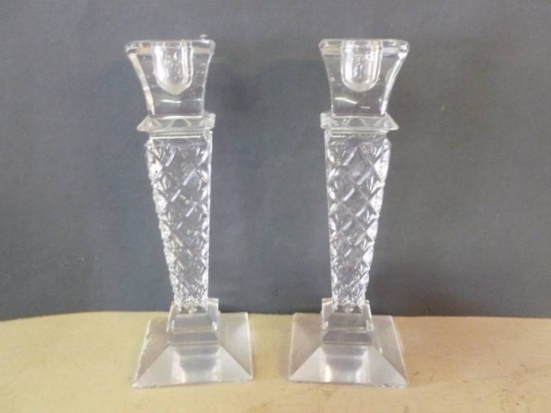 lot 369 image: Crystal Candle Holders