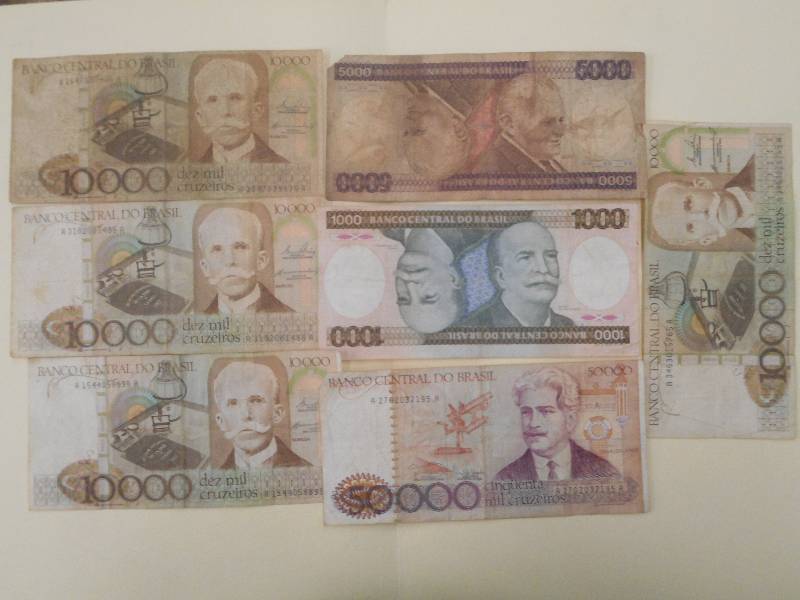 Lot Of (7) Brasil Bank Notes