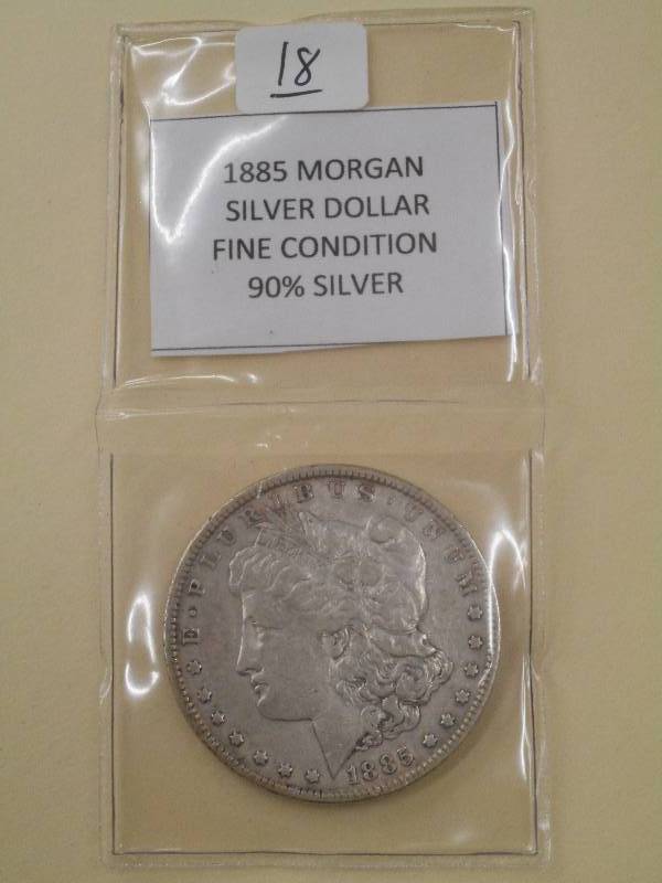 1885 Morgan Silver Dollar, Fine Con...