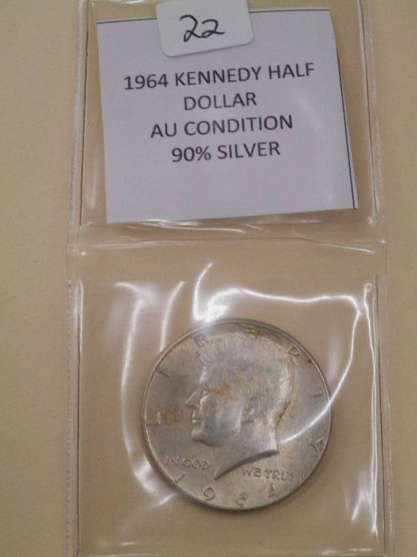 1964 Kennedy Half Dollar, AU Condit...