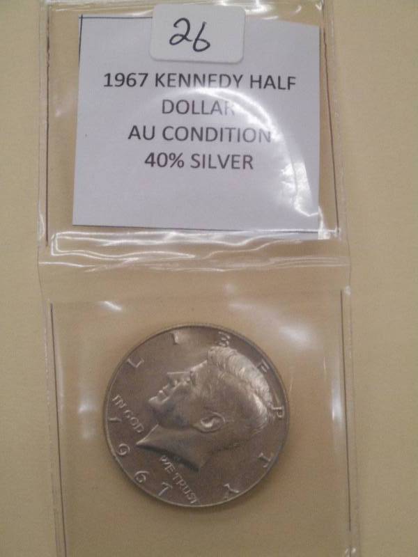 1967 Kennedy Half Dollar, AU Condit...