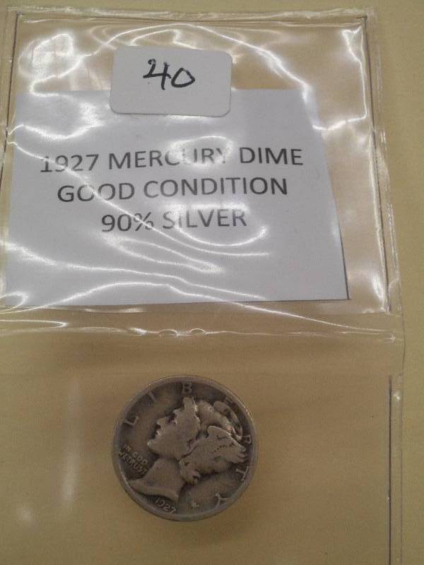 1927 Mercury Dime, Good Condition, ...