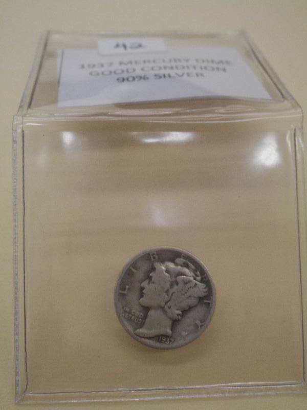 1937 Mercury Dime, Good Condition, ...