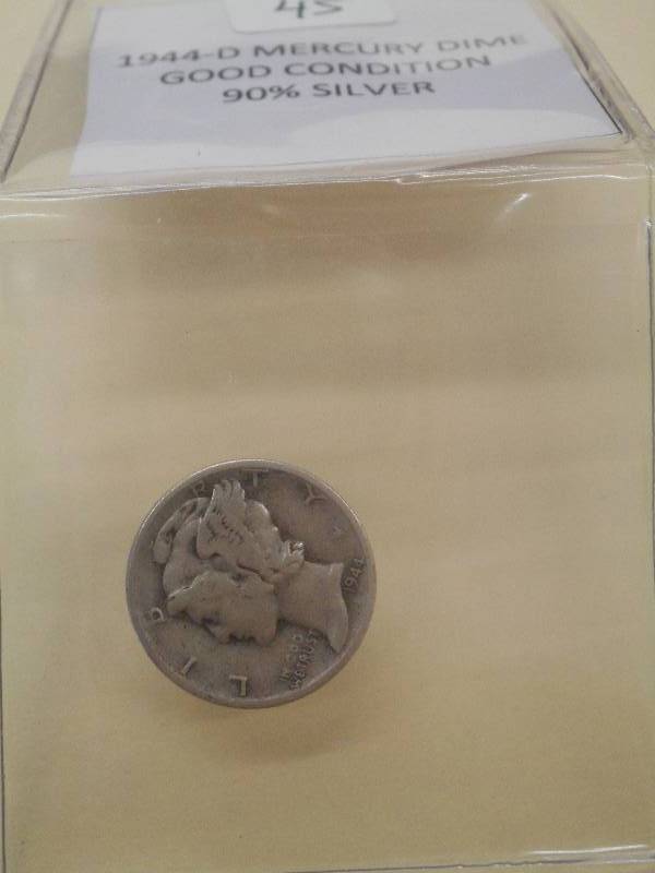 1944-D Mercury Dime, Good Condition...
