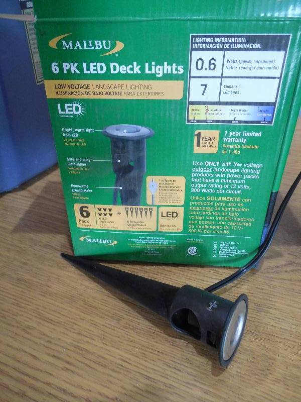 lot 16 image: (3) Malibu Low Voltage LED Deck Lights (6-Pack)