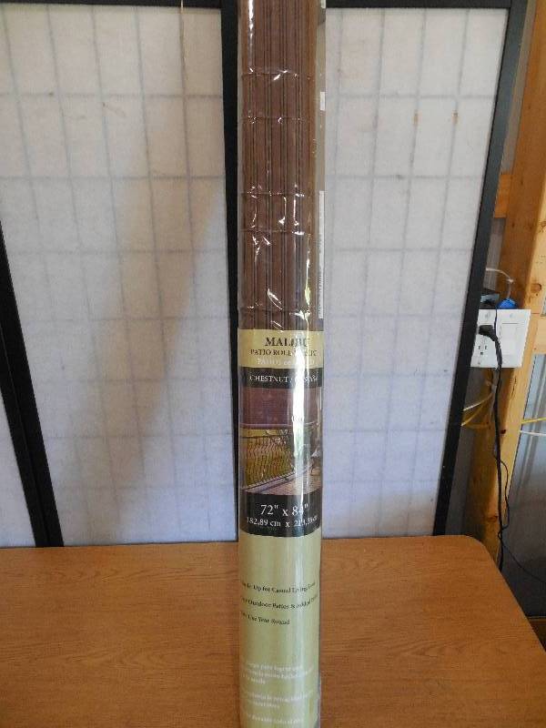 lot 110 image: (2) 72 X 84 ROLL UP WINDOW BLIND - BROWN