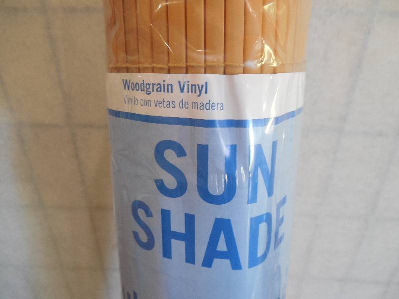 lot 109 image: (2) 48 X 72 WINDOW BLINDS SUN SHADE - WOOD GRAIN