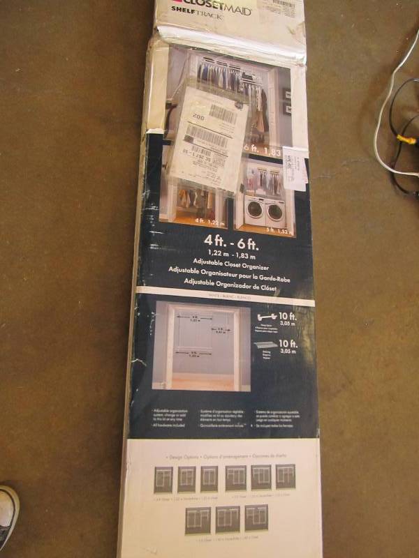 lot 50 image: Closet maid 4-6 shelf track ...