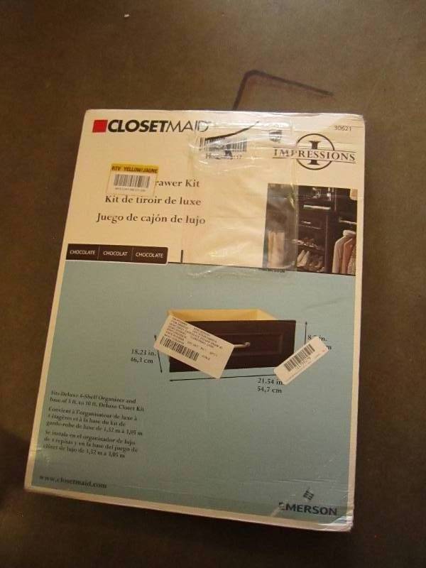 lot 74 image: Closet maid deluxe drawer kit  ...