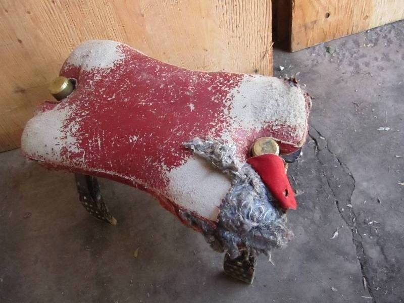 Vintage saddle stool...