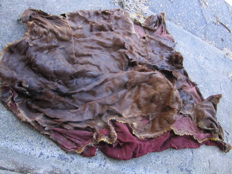 Felt lined hide...