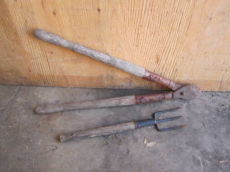 Antique garden tools...
