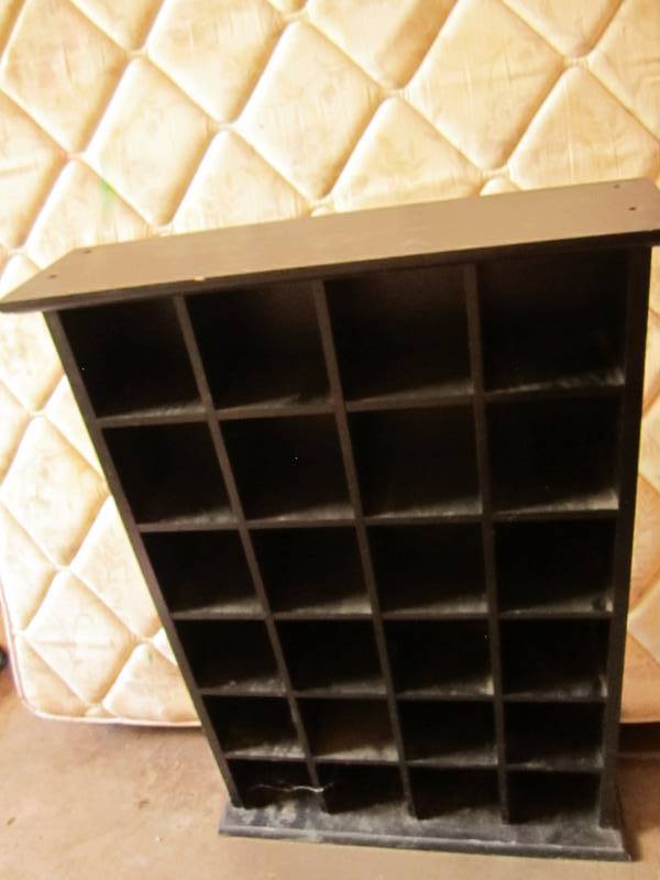 Black cubby shelf...