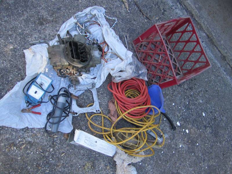 basket of tools extention cords jum...