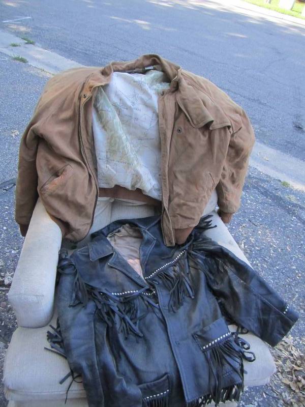 Two leather jackets, size S...