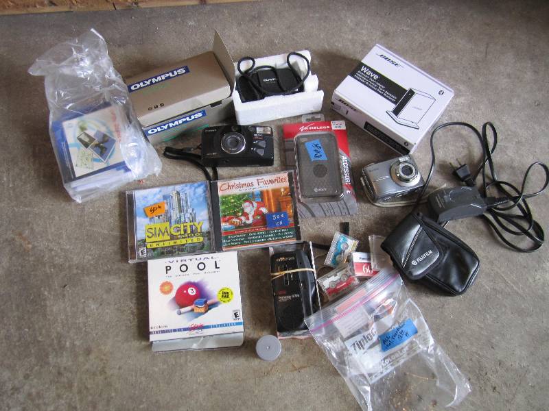 Lot of small electronics and camera...