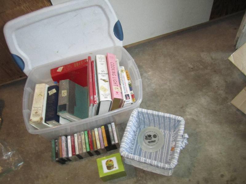 Lot of books and cassettes...