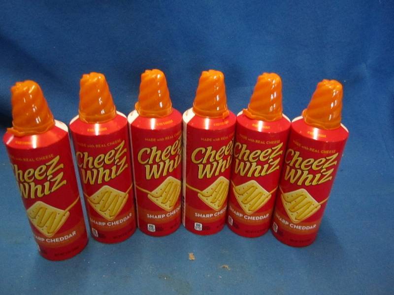 Lot 6 cheez whiz sharp cheddar past...