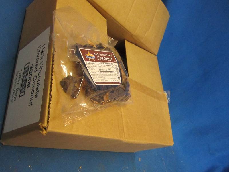 one box of 12, 6 oz bags of dark ch...
