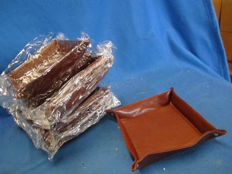 Real leather 9 brown decorative hol...