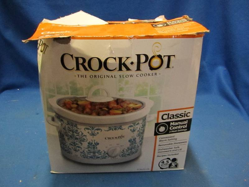Decorative floral crock pot 4.5 gal...