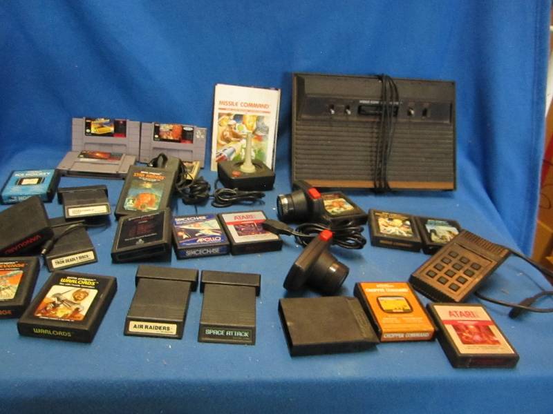 vinage Atari  with controllers and ...