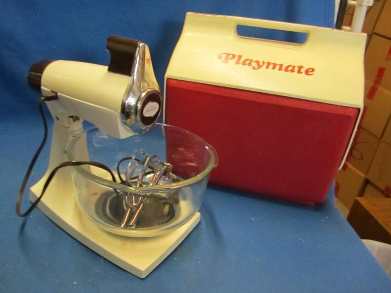 Vintage mixer and Playmate cooler ...