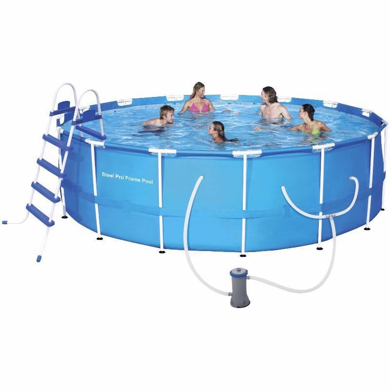 lot 20 image: Outdoor Spirit Steel Pro 15 x 48 Round Frame Pool