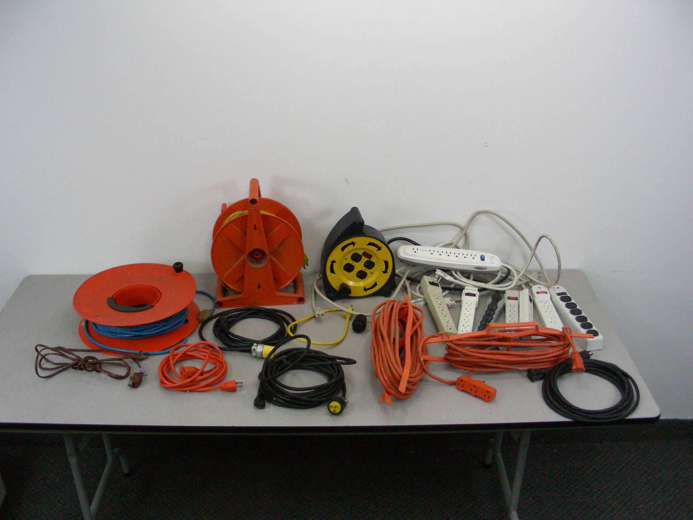 Large Lot of Extension Cords, Power Strips, etc.