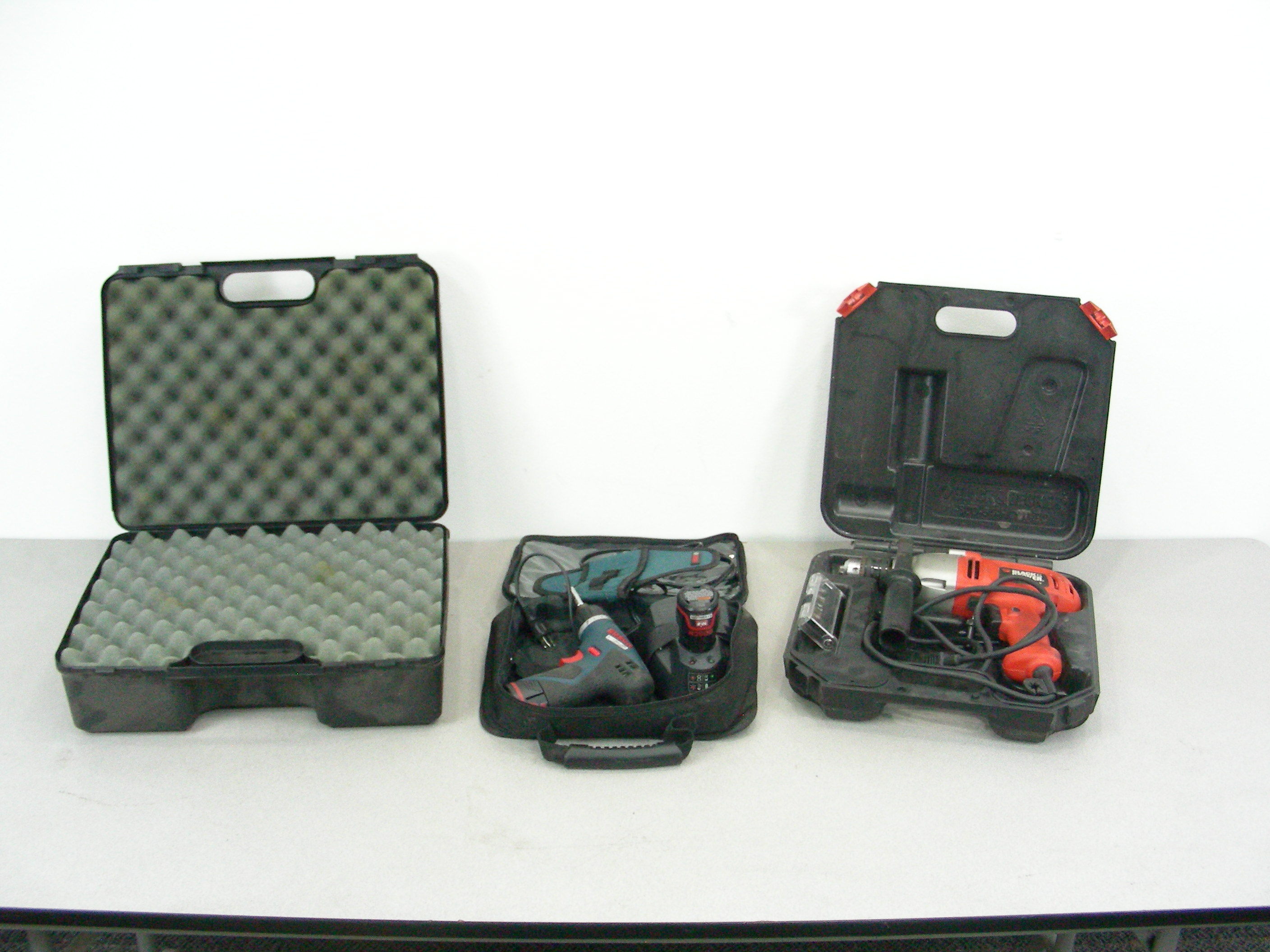 Hammer Drill and Cordless Drill with Spare Padded Case