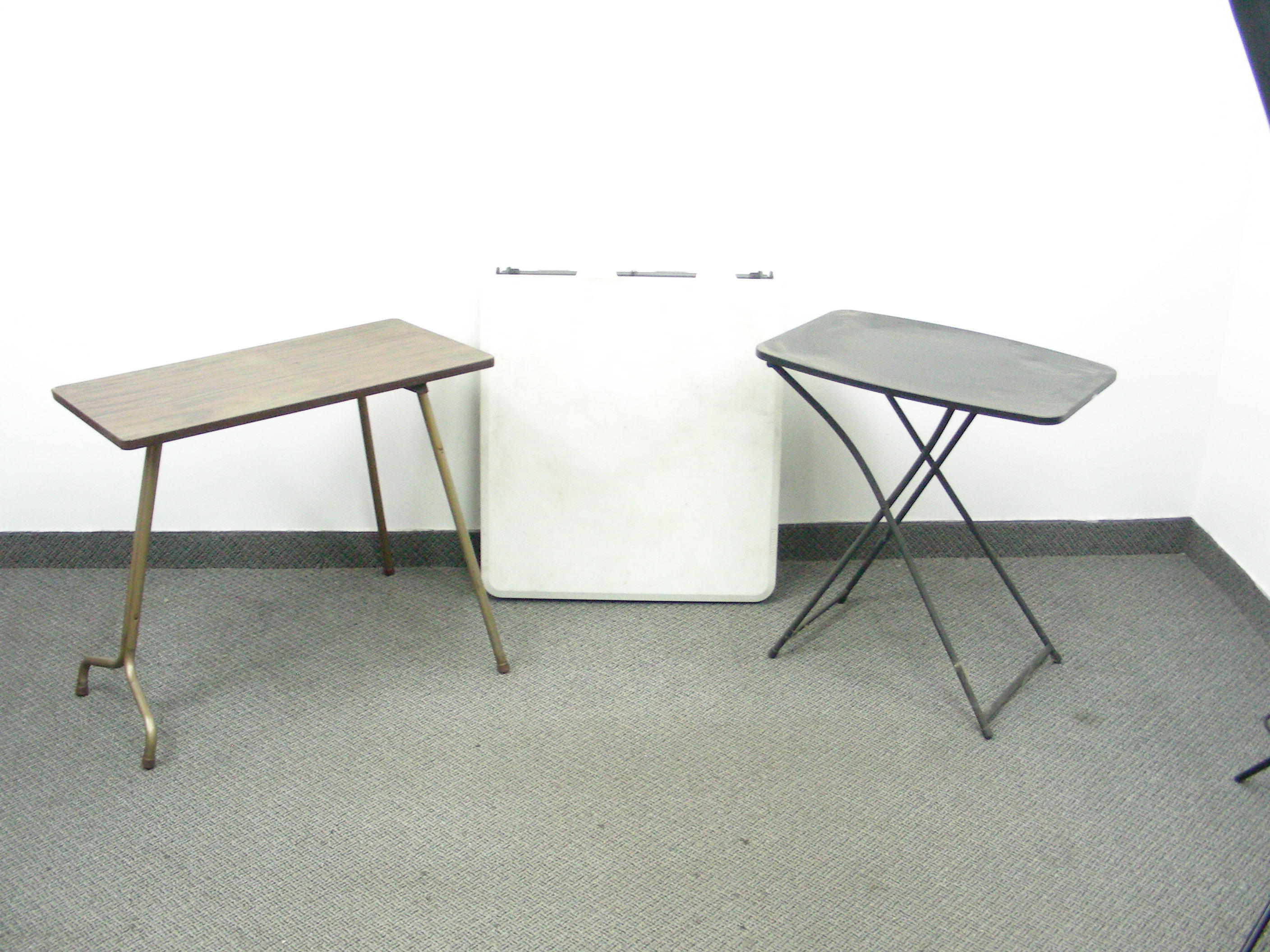 3 Small Folding Tables