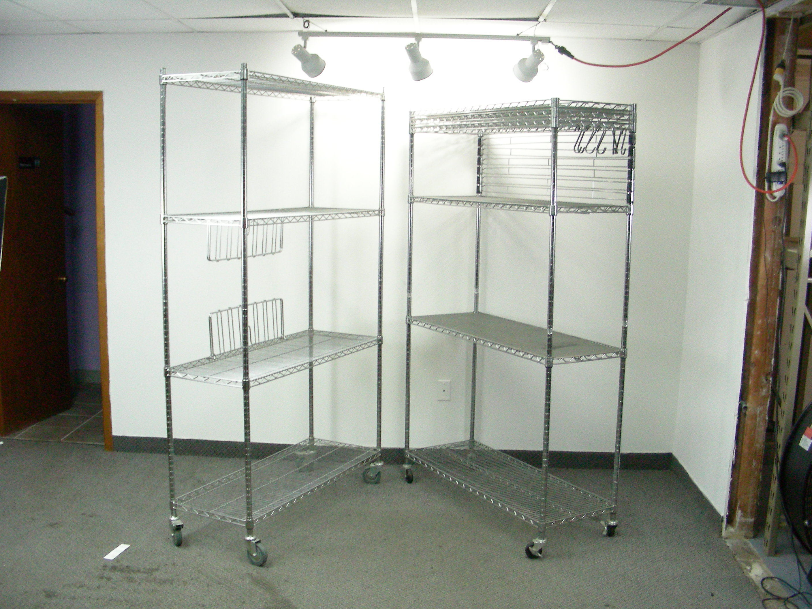 2 Newer Chrome NSF Rolling Shelves