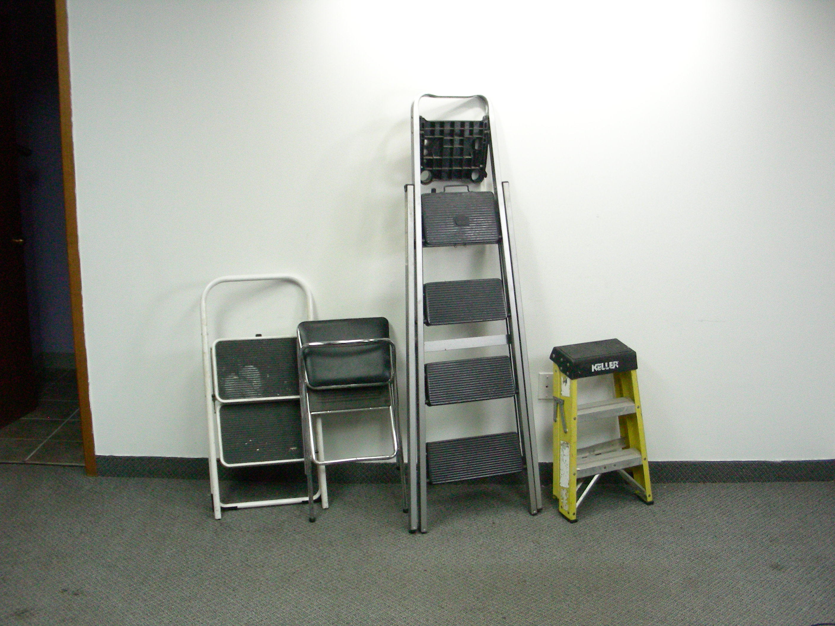 Lot of 4 Folding Step Ladders