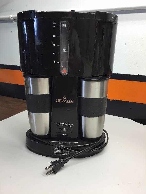 lot 40 image: 2 GEVALIA SINGLE SERVE COFFEE MACHINES, 1-12 CUP GEVALIA COFFEE MAKER