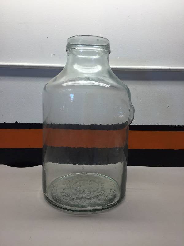 lot 52 image: LARGE GLASS JUG, 19 TALL