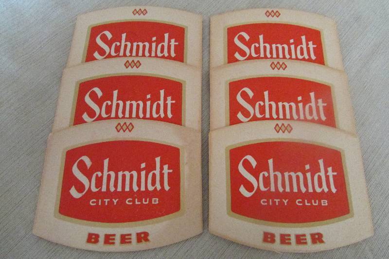Vintage Schmidt Beer Coasters