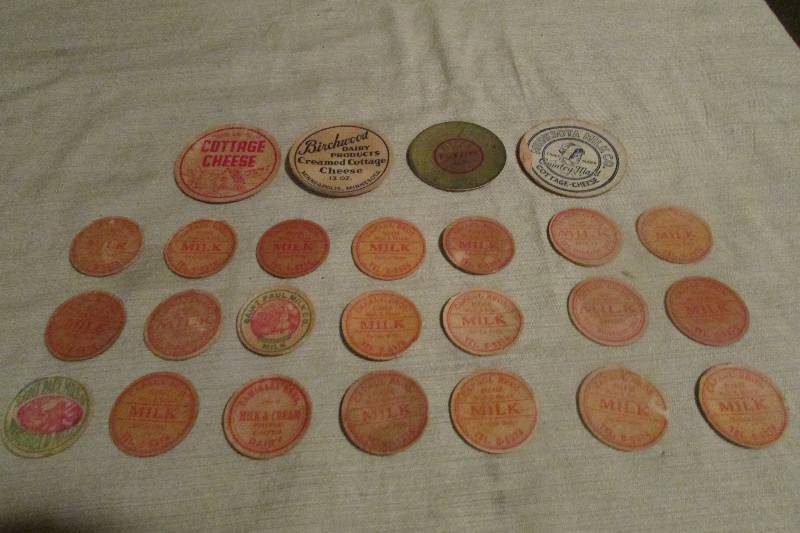 Vintage Milk and Cheese Caps