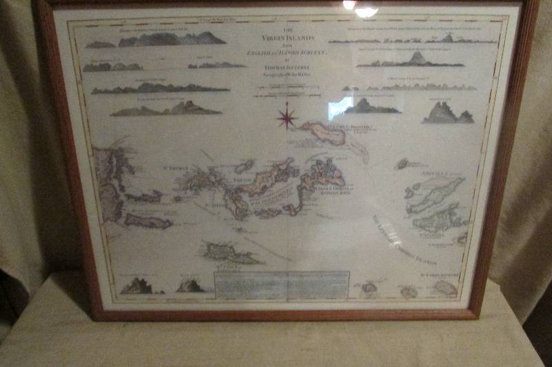 Vintage Framed Map