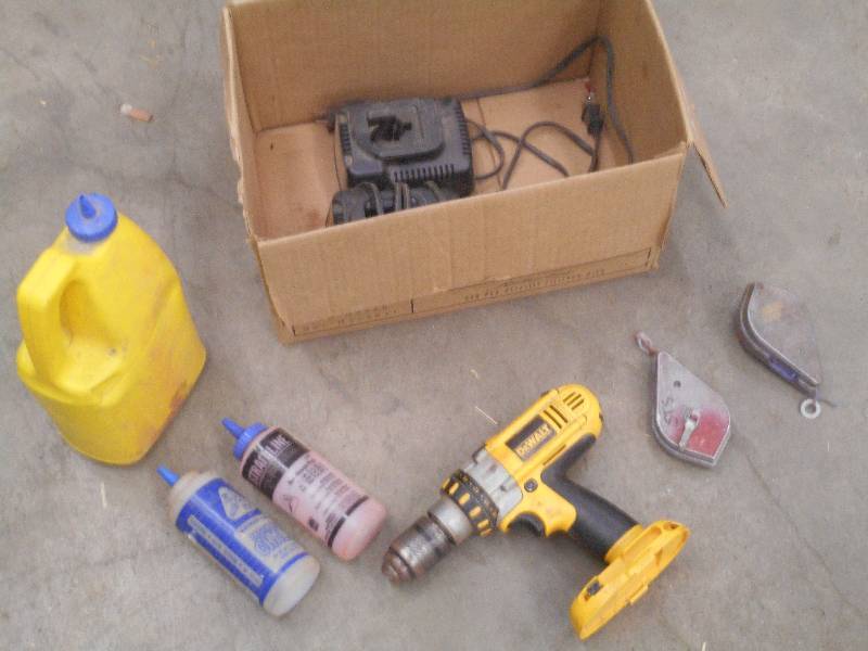 lot 32 image: Box Of DeWalt Drill (No Battery) W...