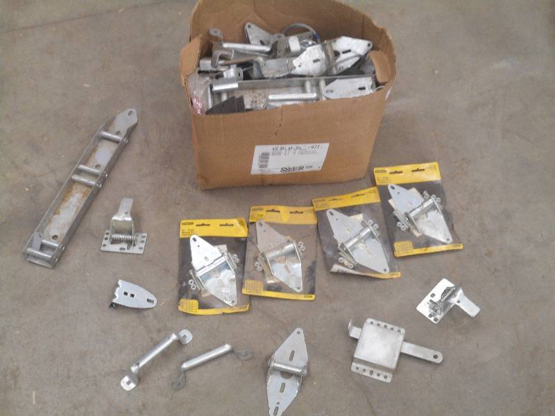 lot 33 image: Box Of Assorted Garage Door Hinges,...