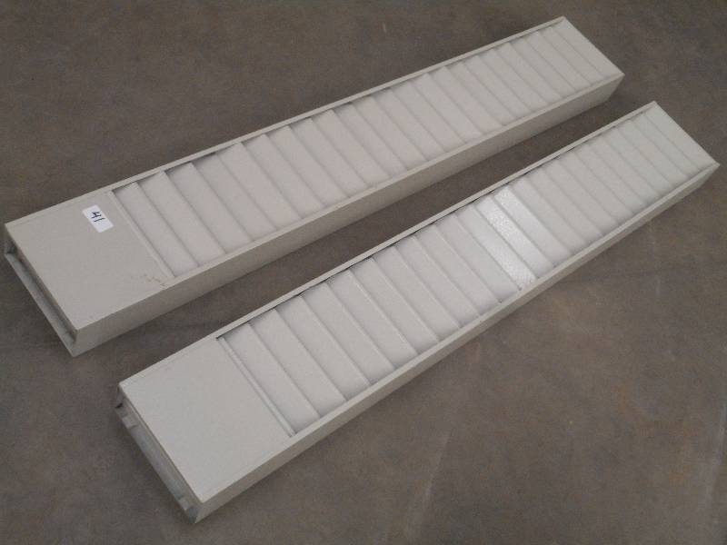 lot 41 image: (2) 6ft Wall-Mount Steel File Holde...