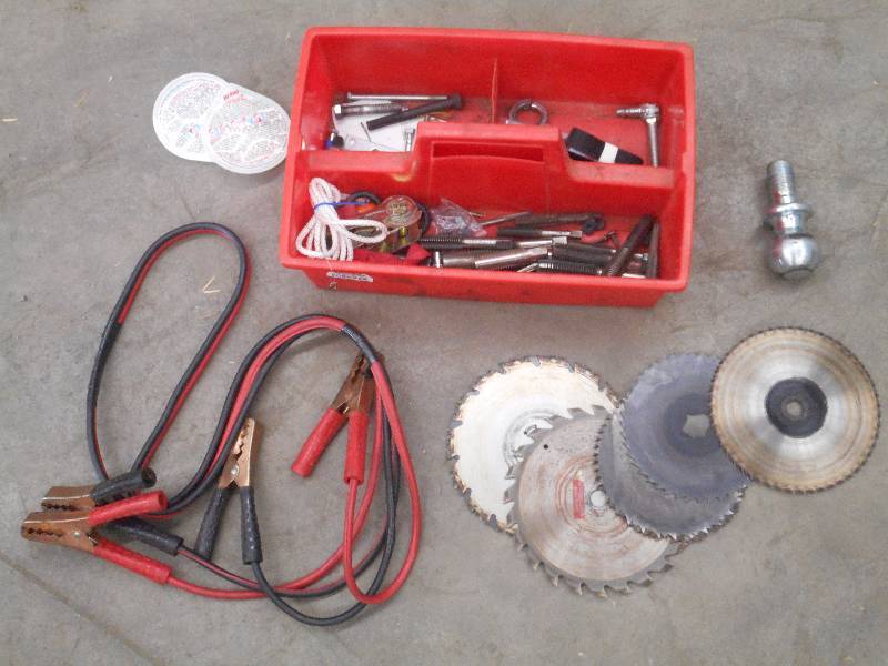 lot 50 image: Lot Of Jumper Cables, Trailer Ball...