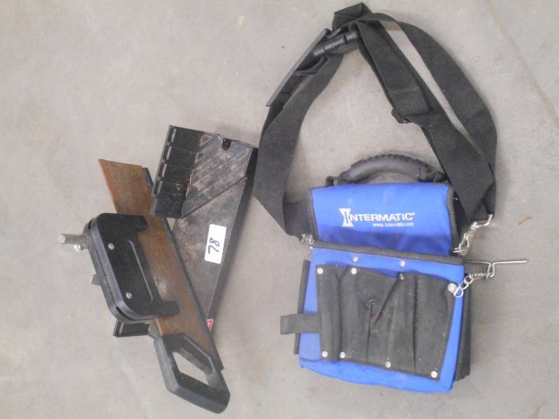 lot 78 image: (1) Miter Box & (1) Tool Bag ...