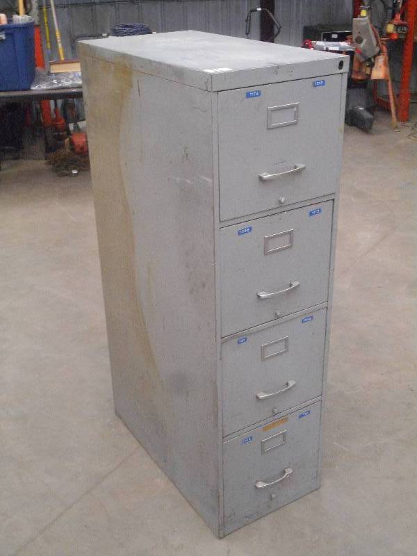 lot 91 image: 4-Drawer Steel File Cabinet  ...