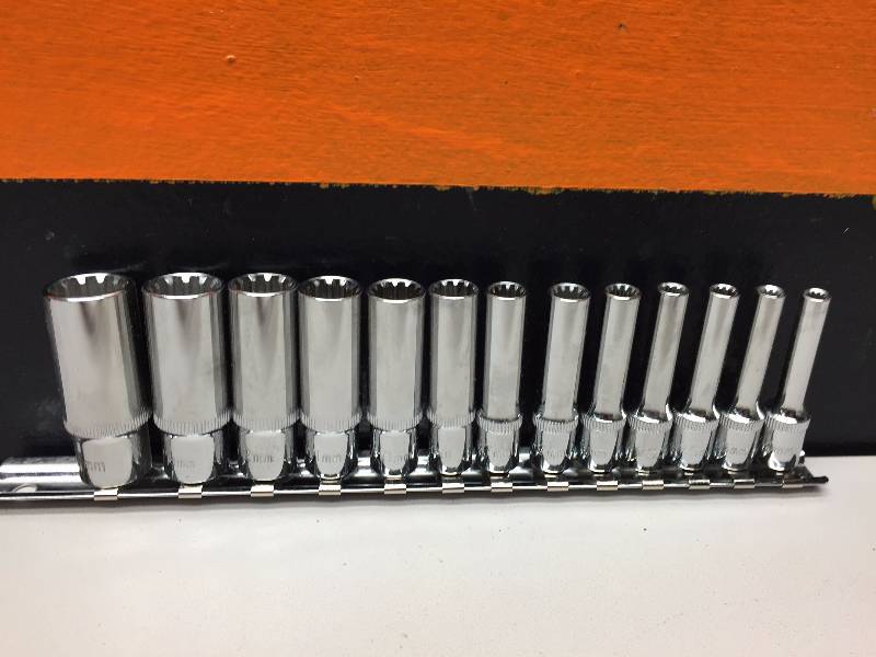 T & E METRIC 13PC 14 DRIVE DEEP SOCKET SET 4MM-14MM