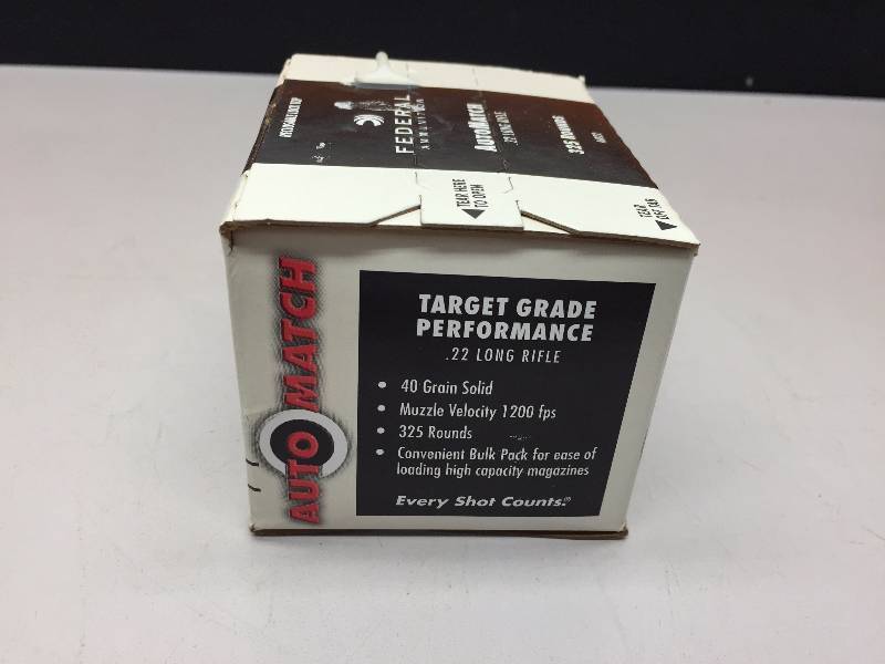FEDERAL AMMUNITION .22 LR SHELLS 325 ROUNDS