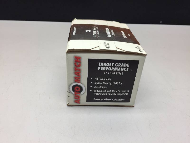 FEDERAL AMMUNITION .22 LR SHELLS 325 ROUNDS