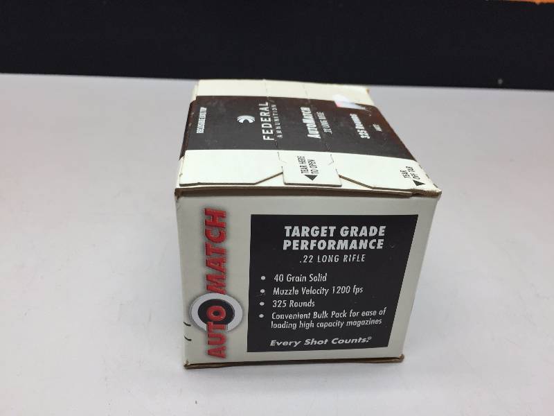 FEDERAL AMMUNITION .22 LR SHELLS 325 ROUNDS