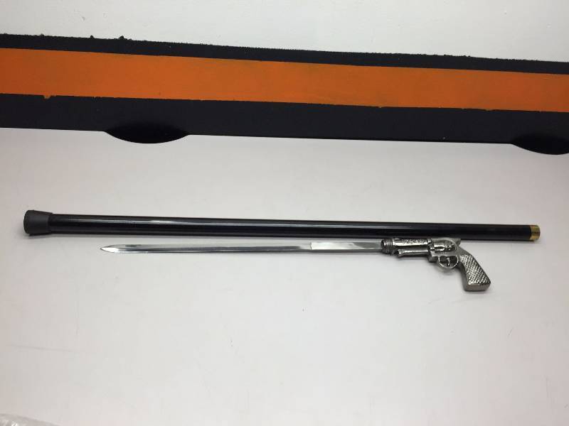 PISTOL CANE WITH SWORD INSIDE